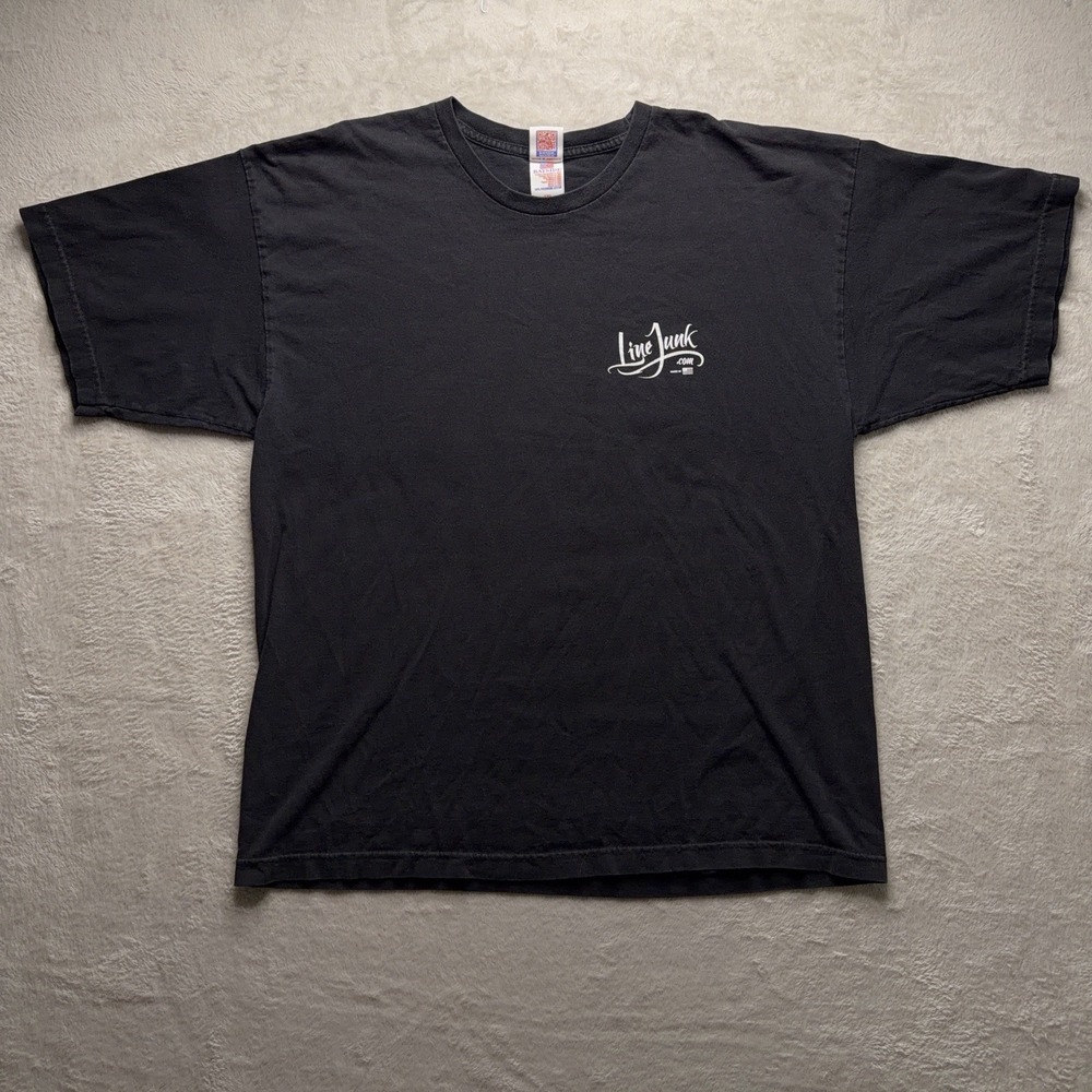 Line Junk Lineman Hurricane Grunge T-Shirt Lot 2 USA 2020 Utility Workwear Tee - Picture 3 of 16